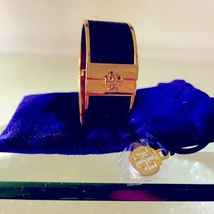 Tory Burch gold and black bracelet.